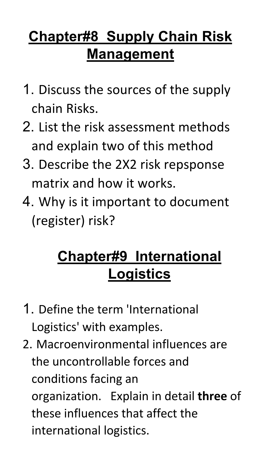  I need the answer with examples Chapter#6 Inventory Management Explain all