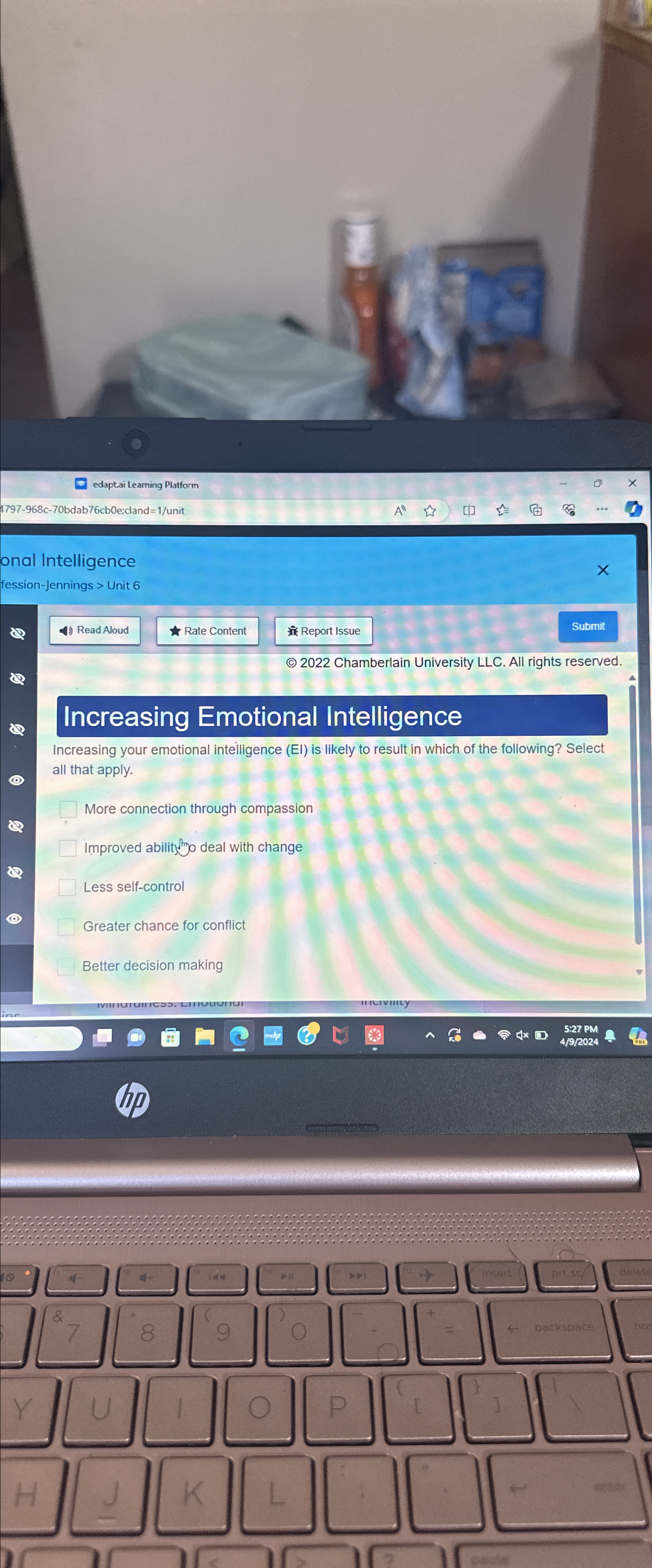  edaptai Learning Platform 4797-968c-70bdab76cb0e;cland=1/unit onal Intelligence fession-Jennings > Unit 6 Read