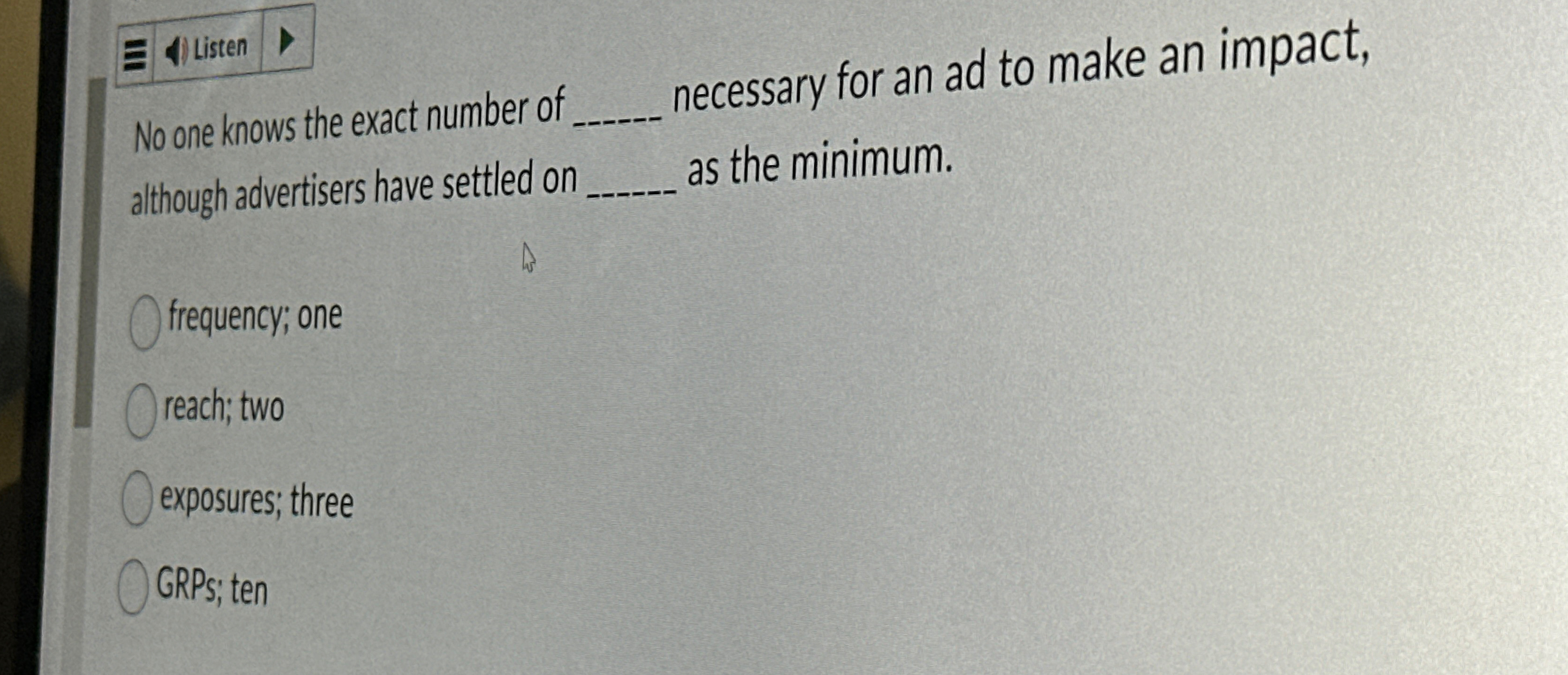  . Yuestion 1??(1 point) saved (1) listen New brands need a