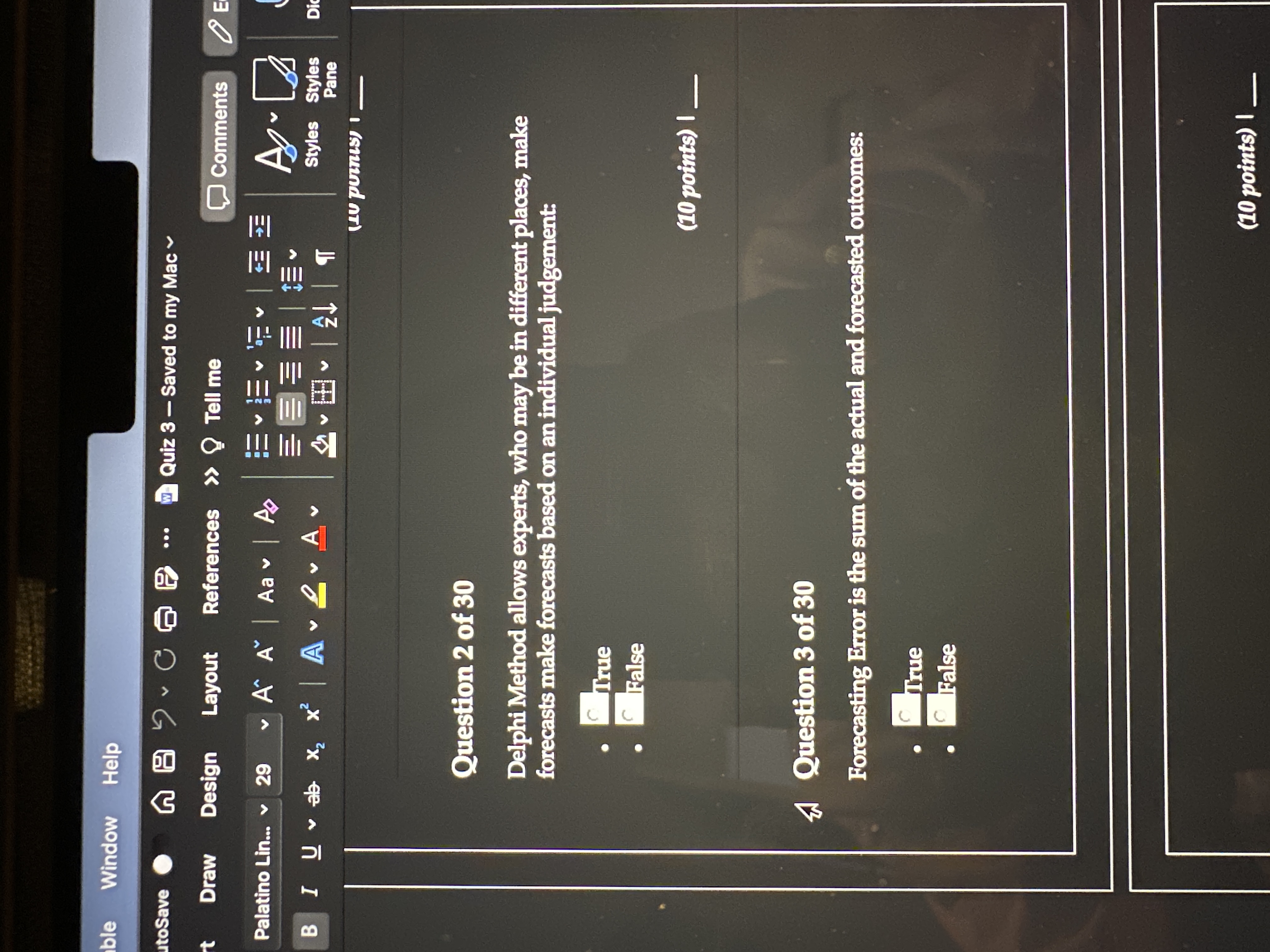  Question 2 of 30 Delphi Method allows experts, who may be