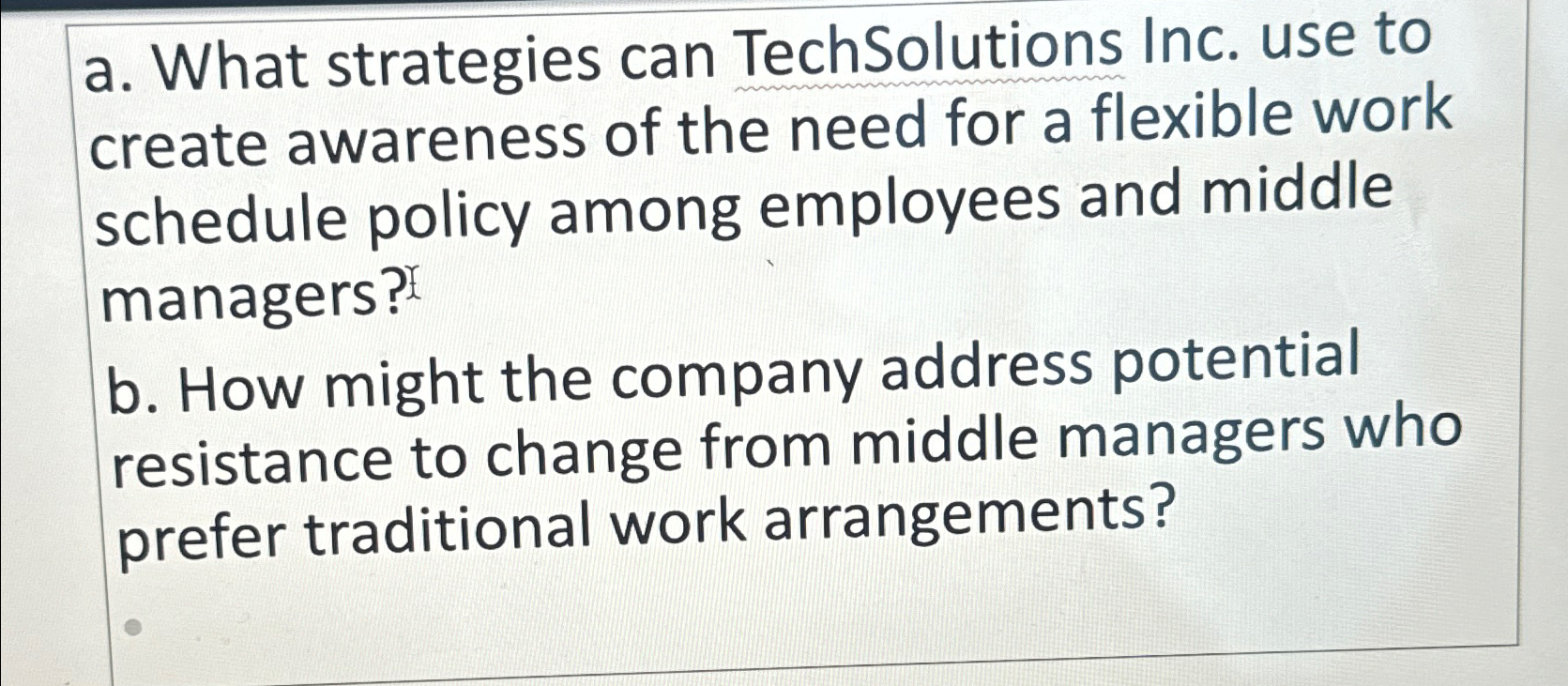  a. What strategies can TechSolutions Inc. use to create awareness of