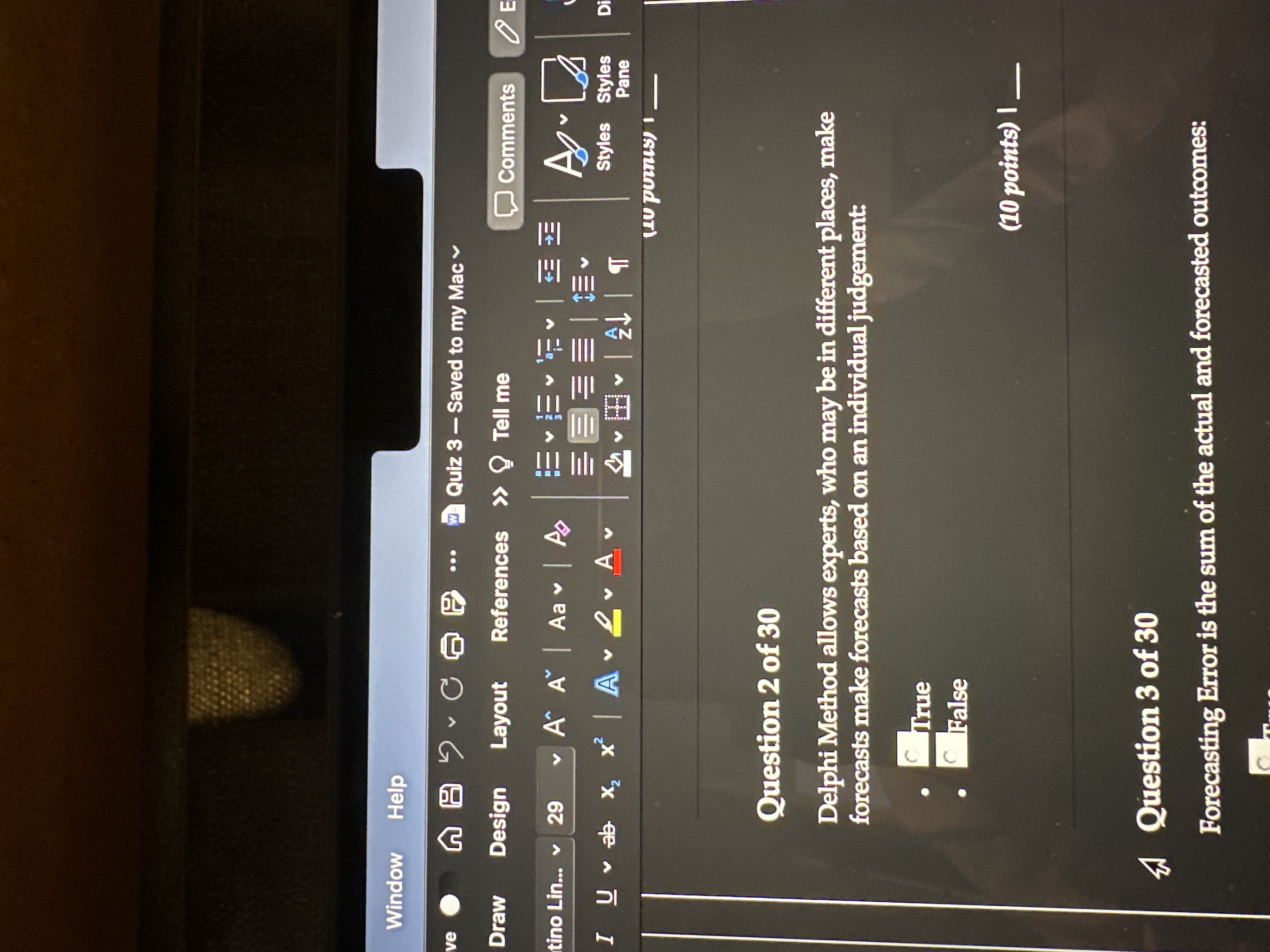  Question 2 of 30 Delphi Method allows experts, who may be