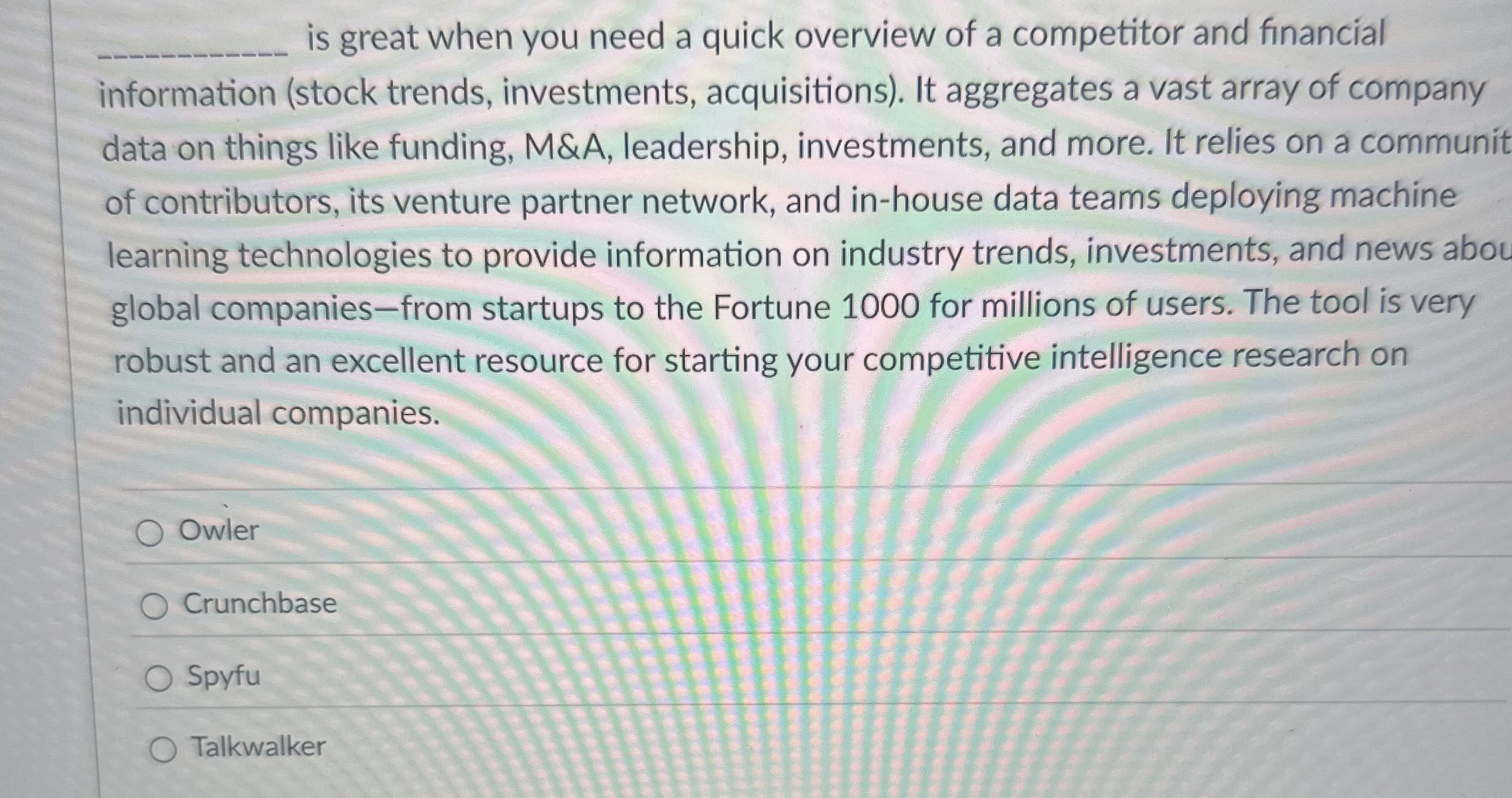  q, is great when you need a quick overview of a