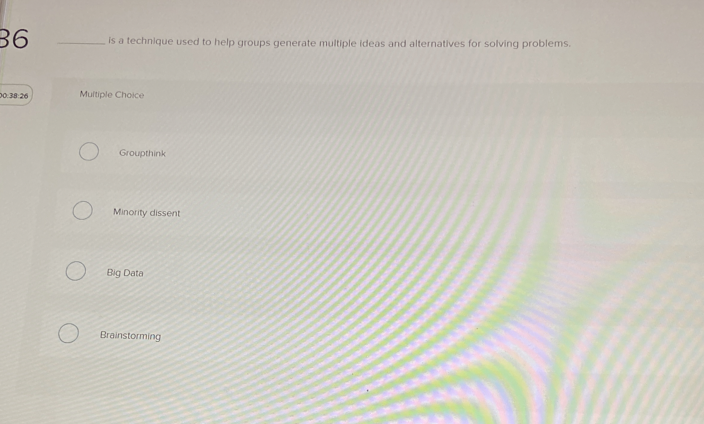  36 is a technique used to help groups generate multiple ideas