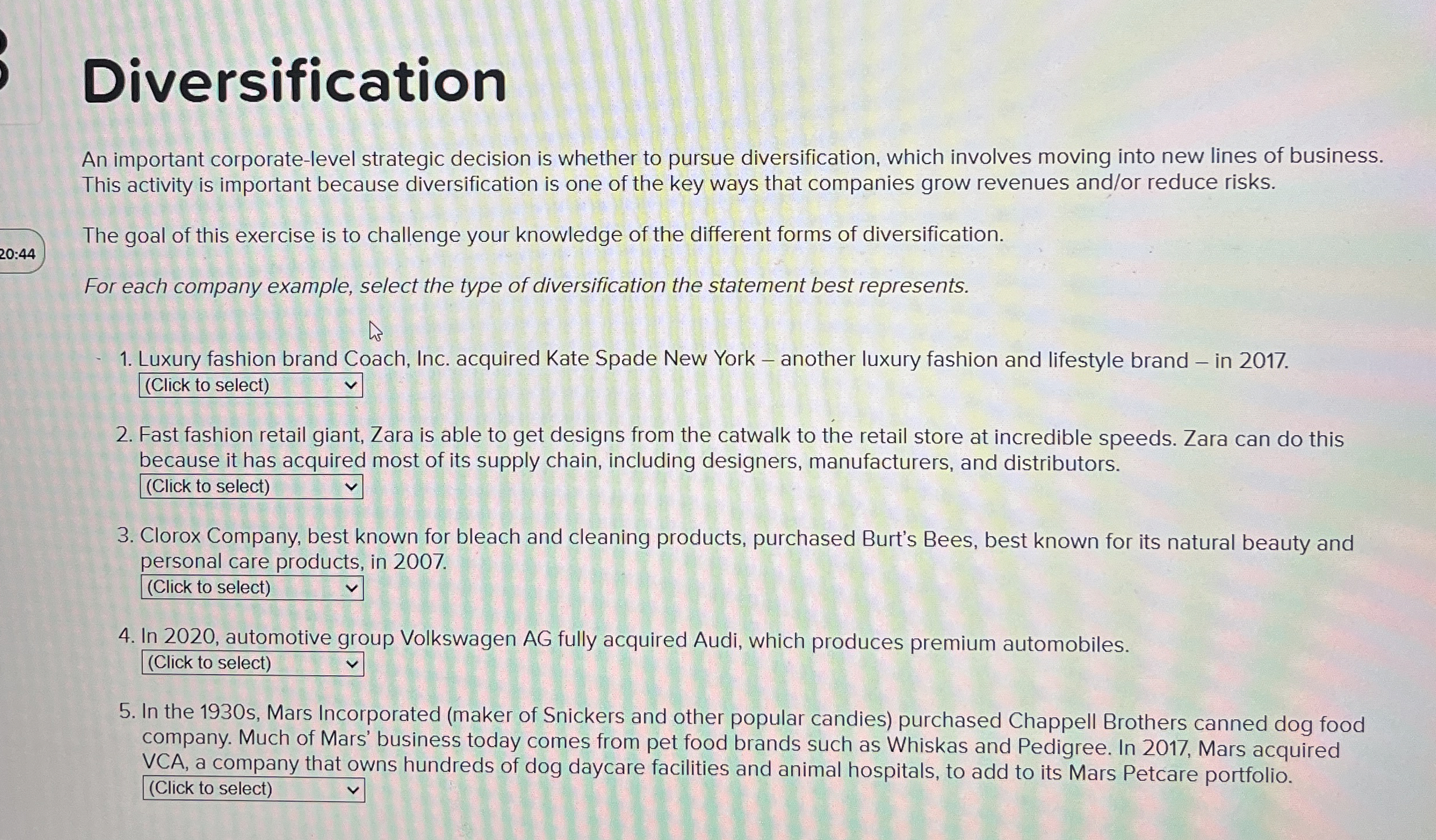  Diversification An important corporate-level strategic decision is whether to pursue diversification,