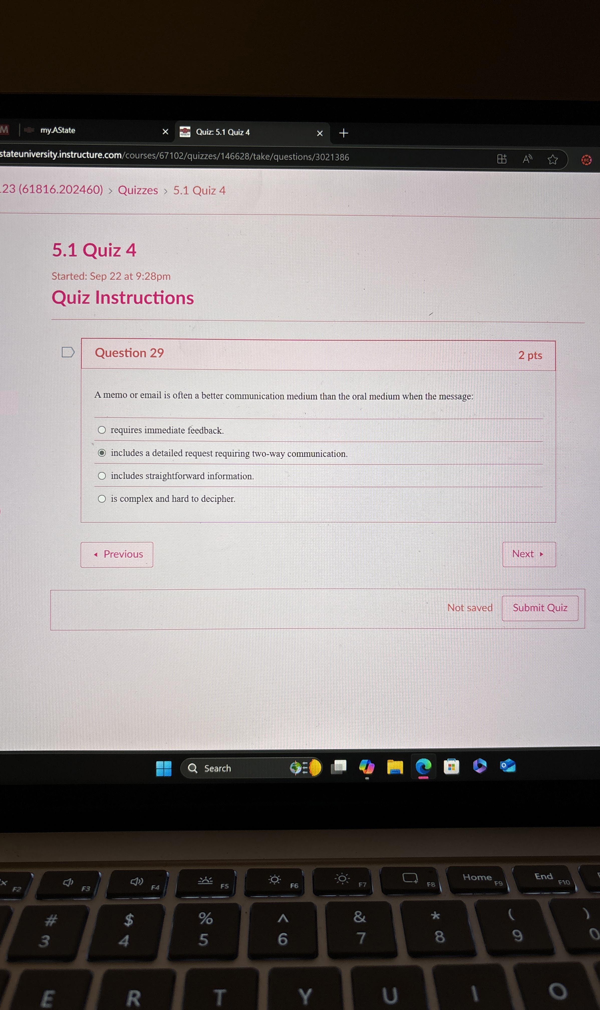  Question 29 A memo or email is often a better communication