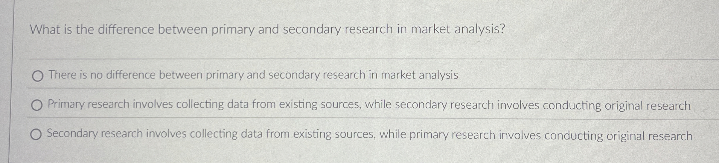  What is the difference between primary and secondary research in market