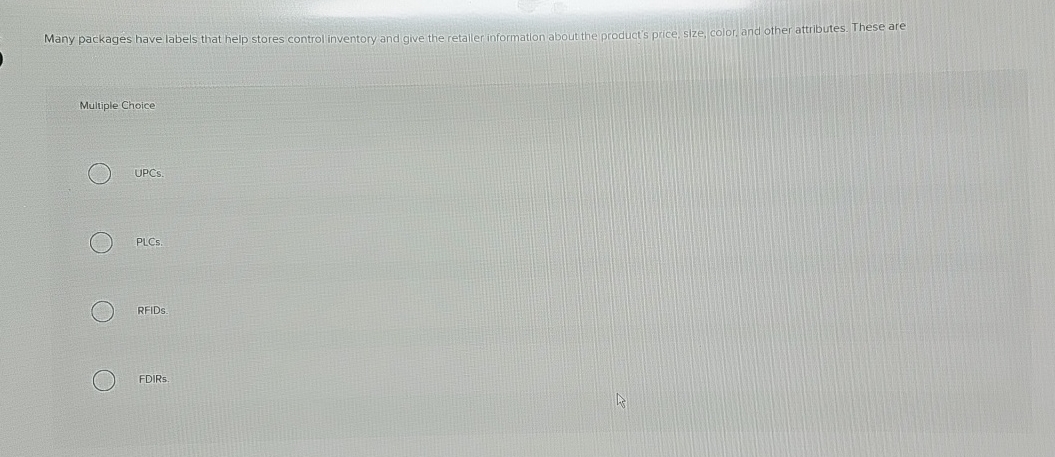  Many packages have labels that help stores control inventory and give