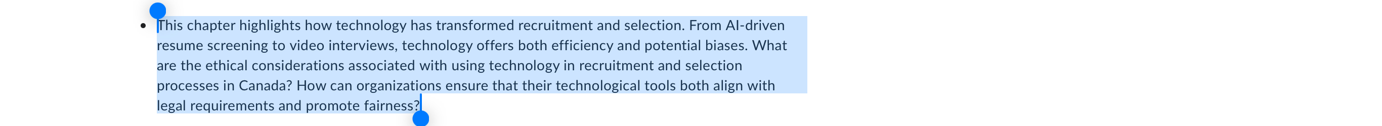  This chapter highlights how technology has transformed recruitment and selection. From