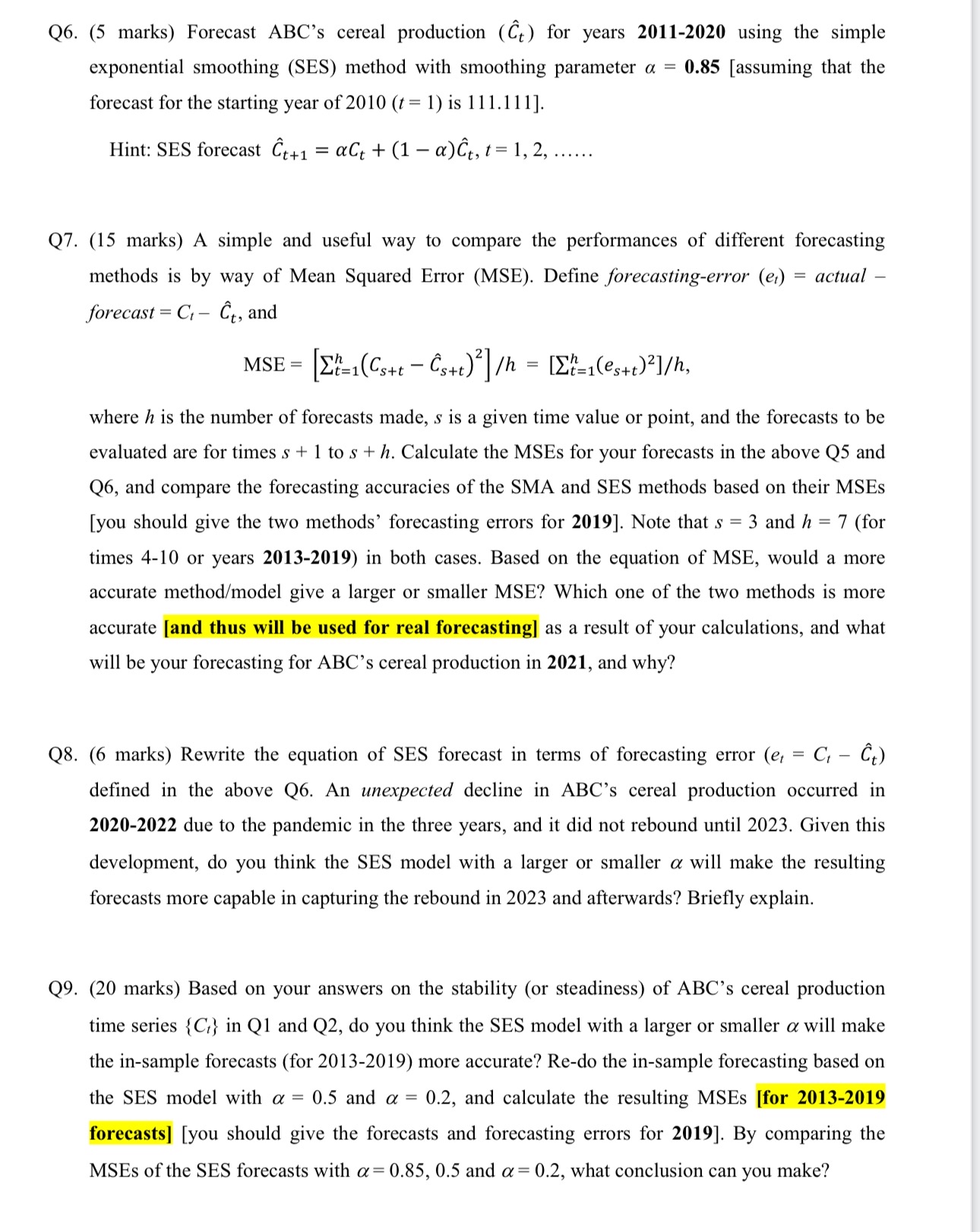 Absolute Best Cereal (ABC) is a small-size cereal-production company in a