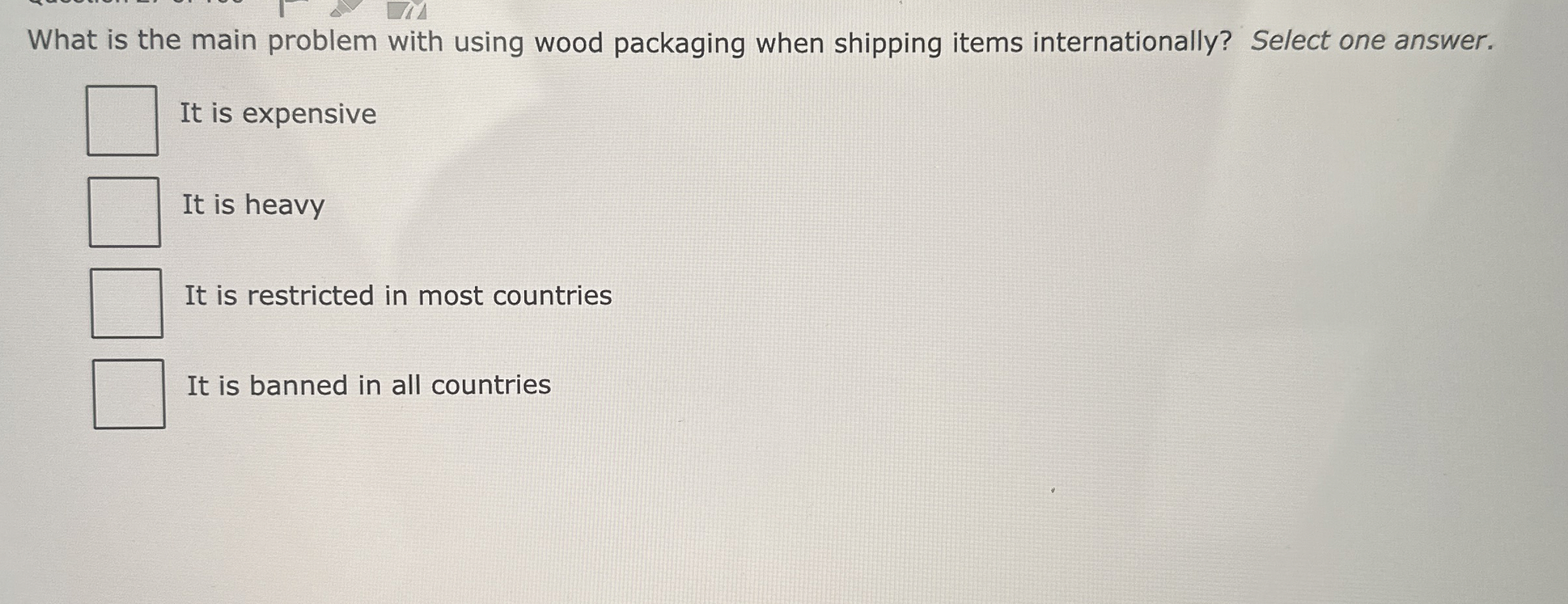  What is the main problem with using wood packaging when shipping