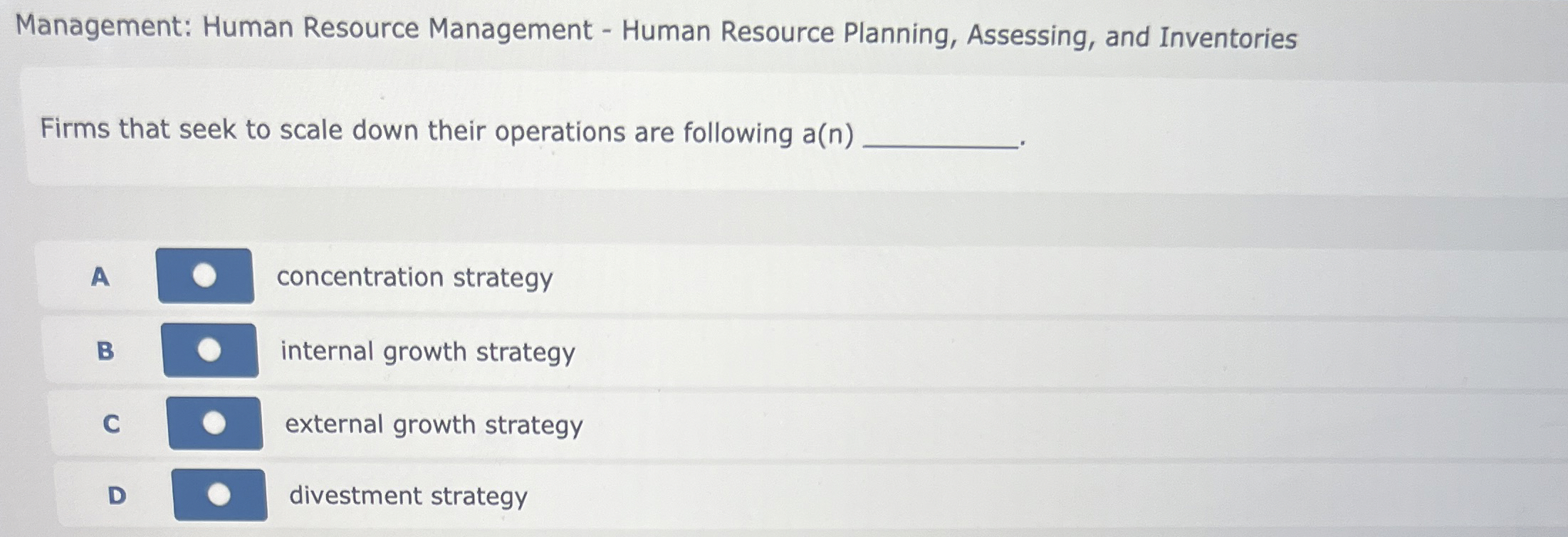  Management: Human Resource Management - Human Resource Planning, Assessing, and Inventories