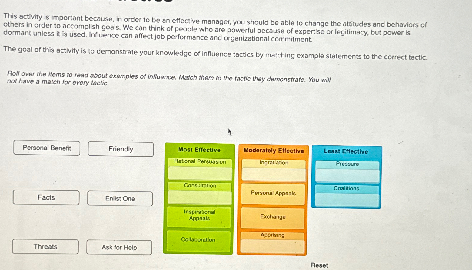  This activity is important because, in order to be an effective