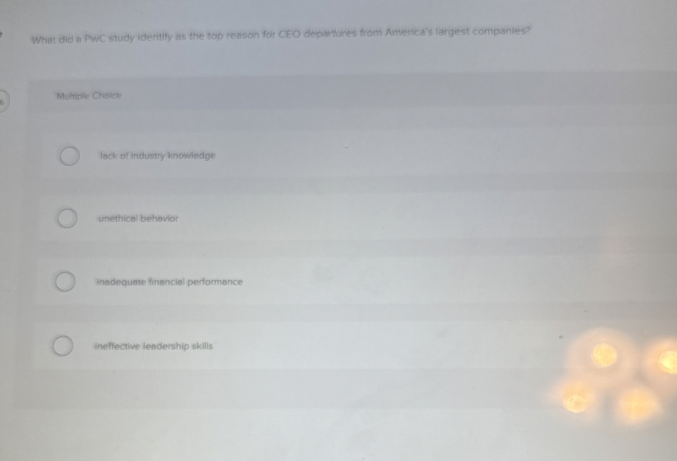  What did a PWC study identify as the top reason for