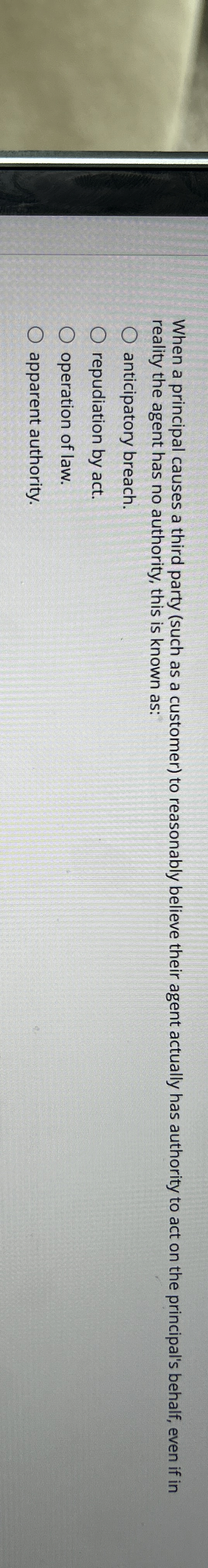  When a principal causes a third party (such as a customer)