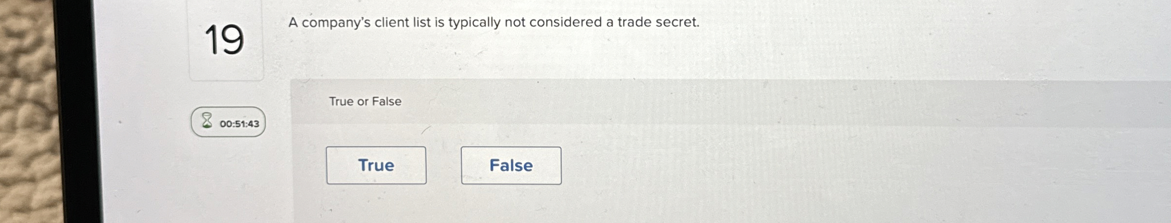  19 A company's client list is typically not considered a trade