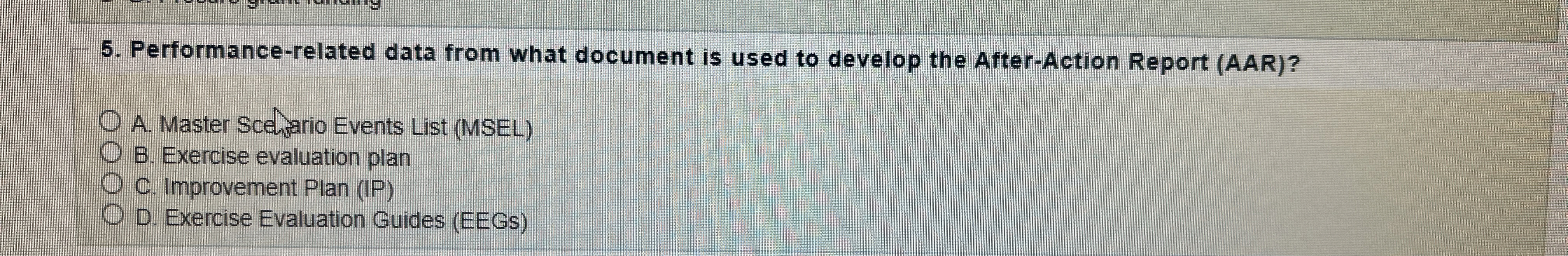  Performance-related data from what document is used to develop the After-Action