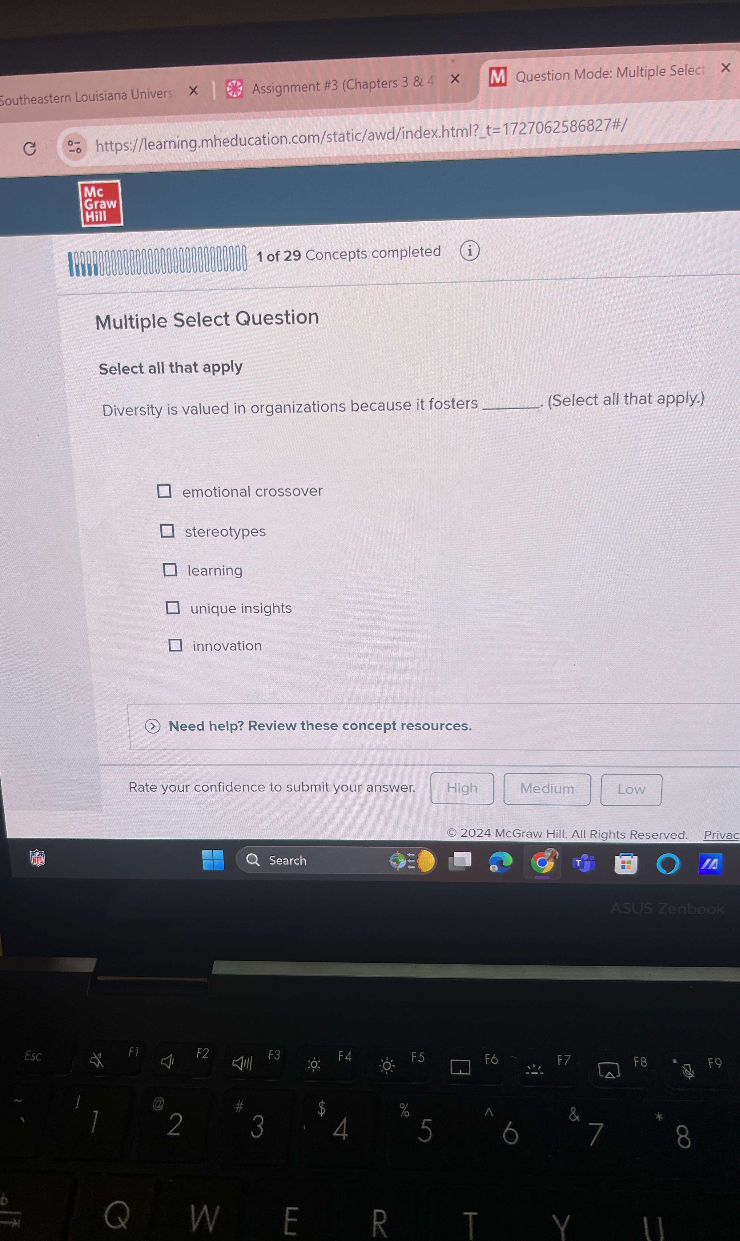  Multiple Select Question Select all that apply Diversity is valued in