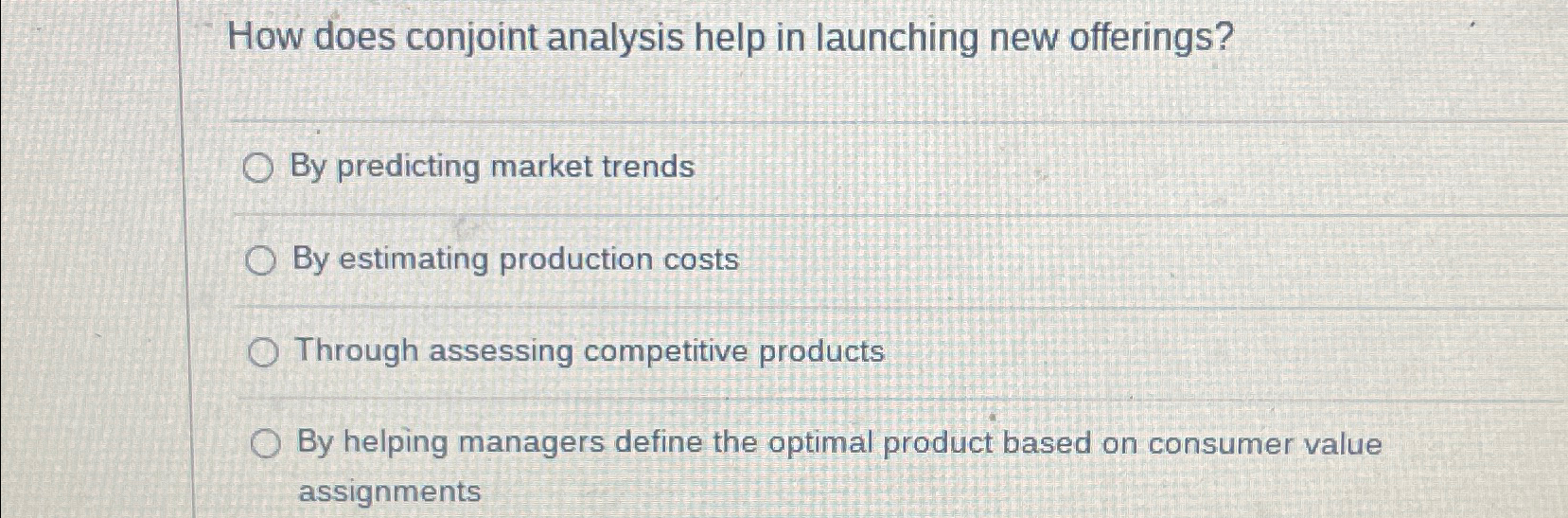  How does conjoint analysis help in launching new offerings? By predicting