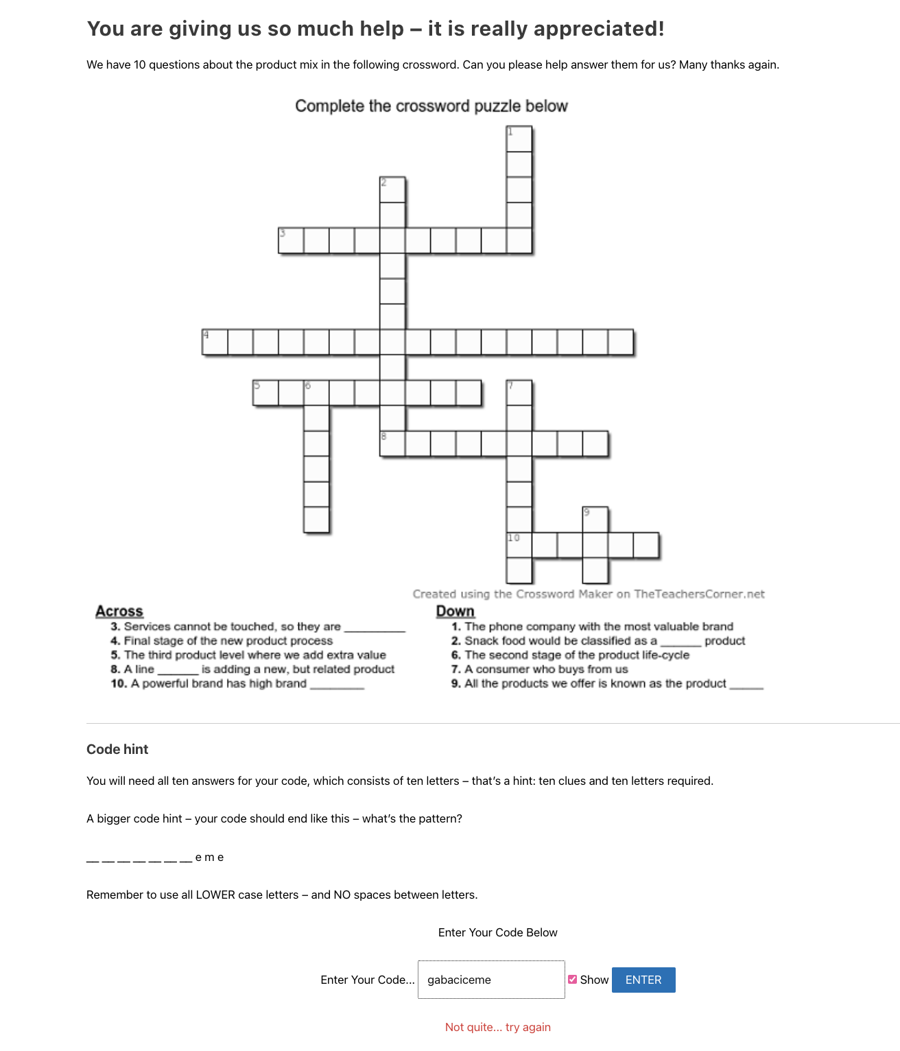  You are giving us so much help - it is really