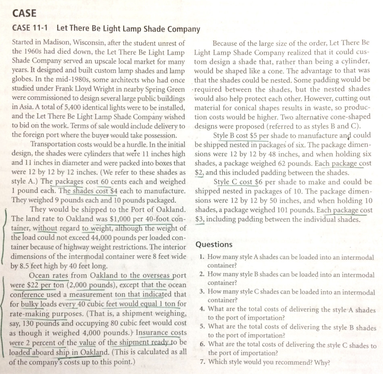  CASE 11-1 Let There Be Light Lamp Shade Company Started in