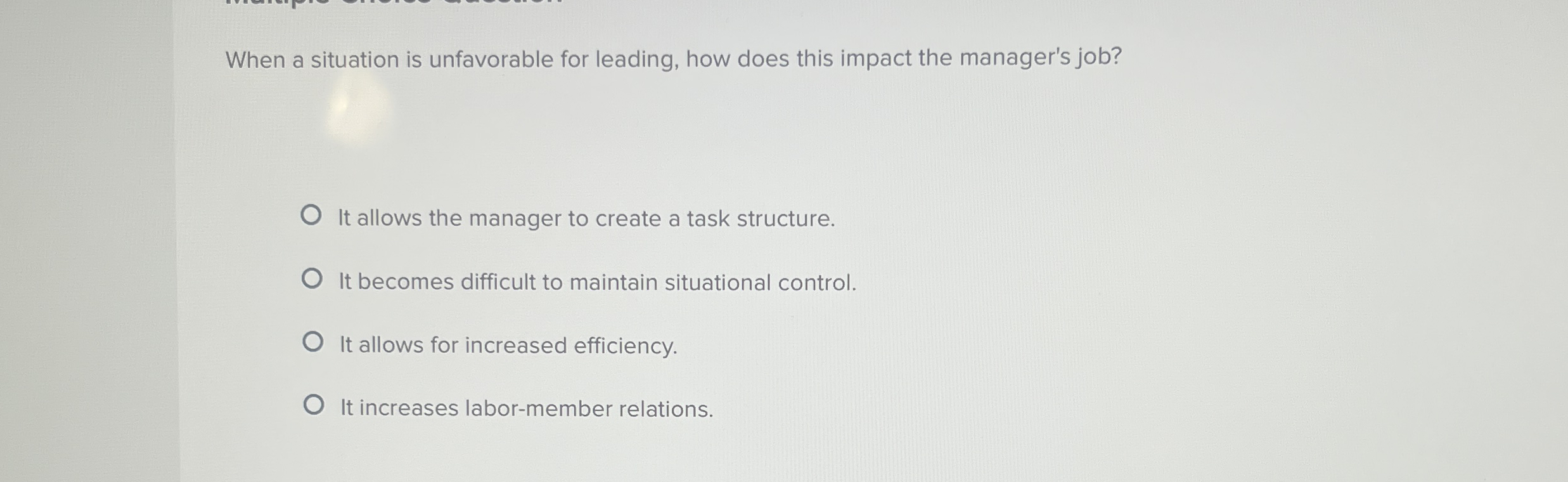  Multiple Choice Question The level of a person's is a measure