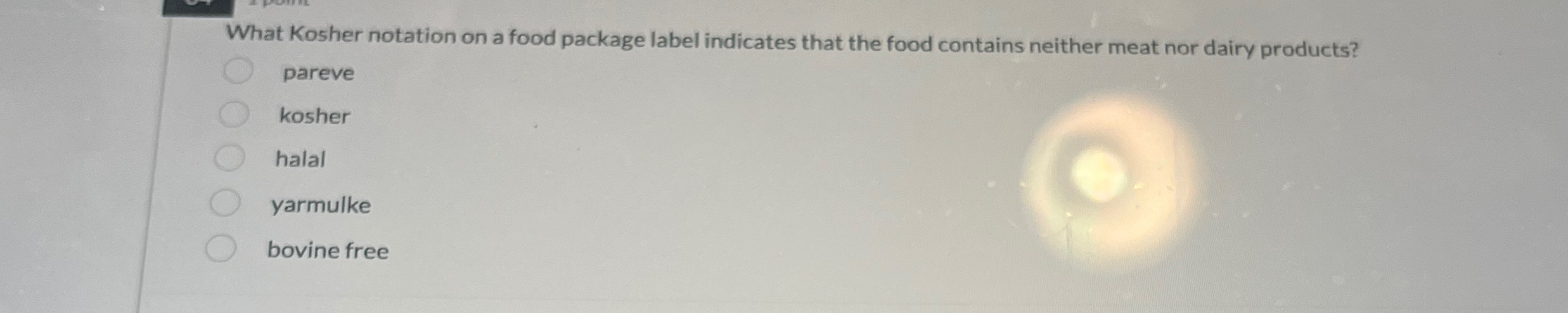  What Kosher notation on a food package label indicates that the