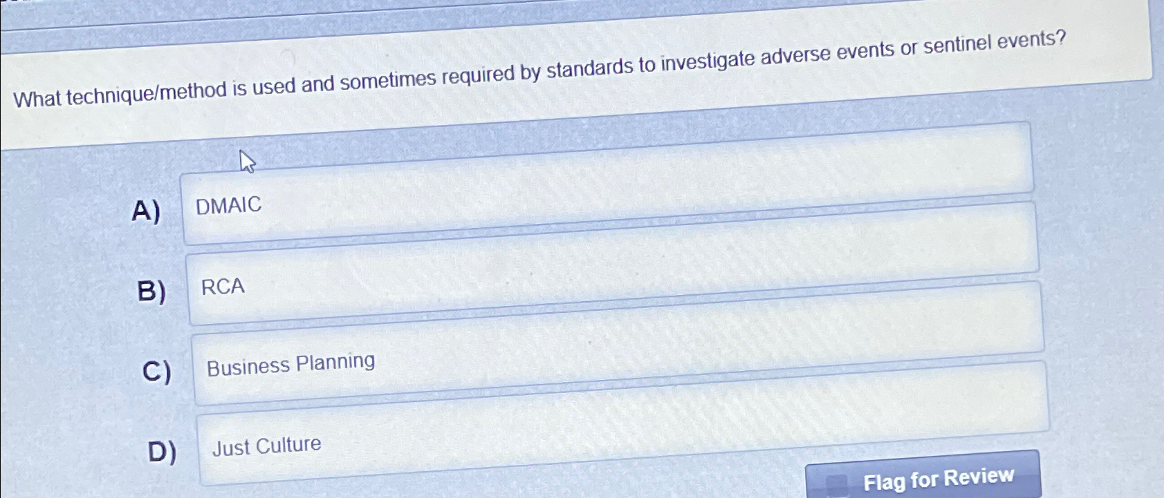  What technique/method is used and sometimes required by standards to investigate