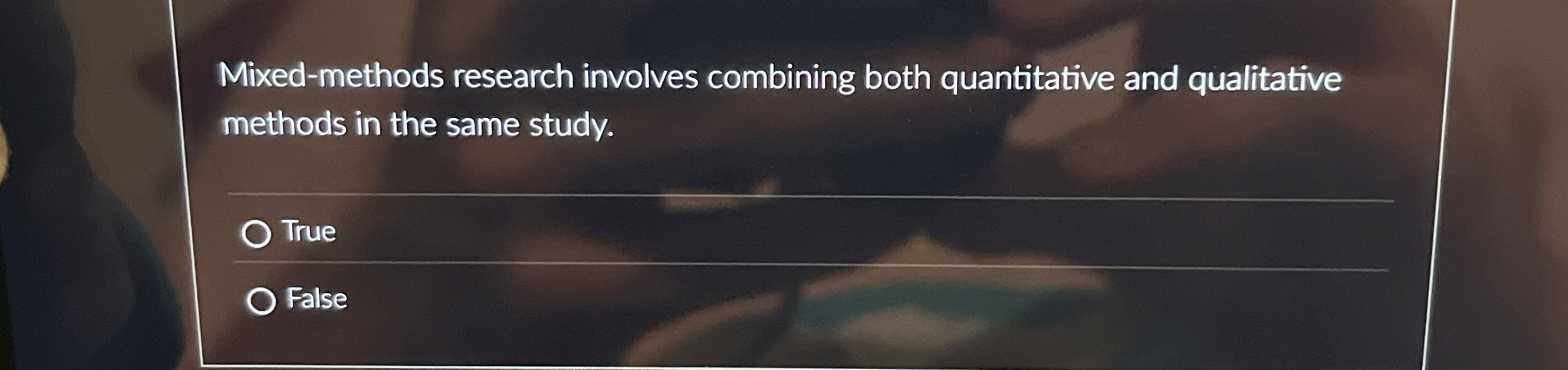  Mixed-methods research involves combining both quantitative and qualitative methods in the