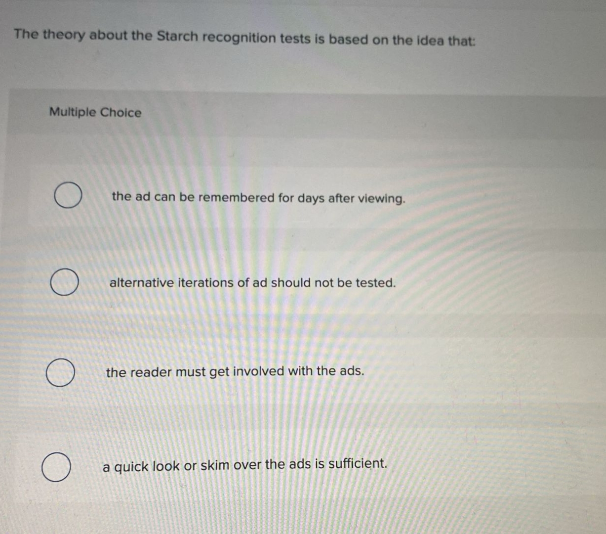  The theory about the Starch recognition tests is based on the