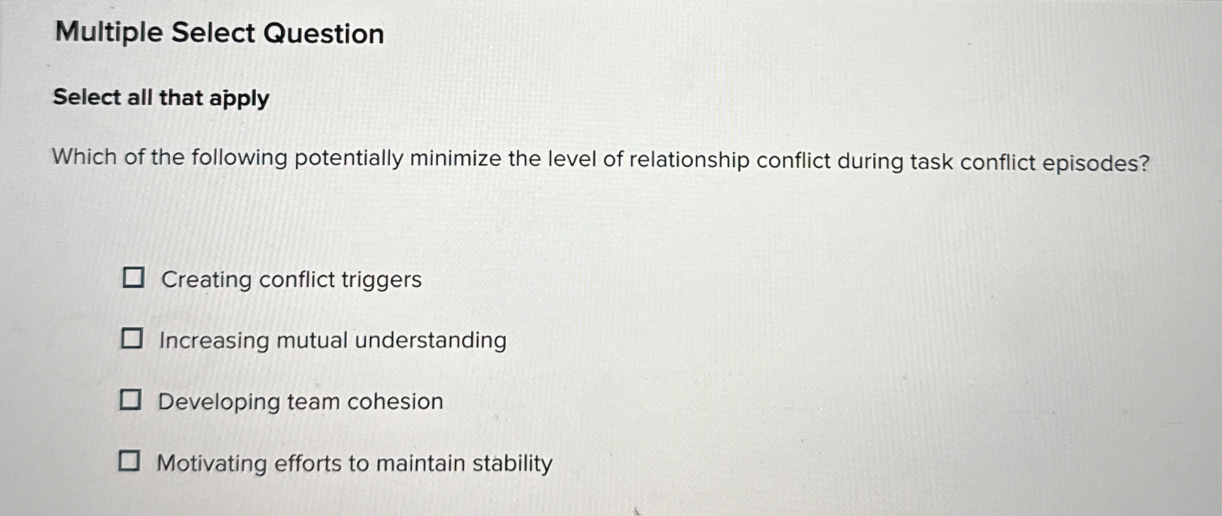  Multiple Select Question Select all that apply Which of the following