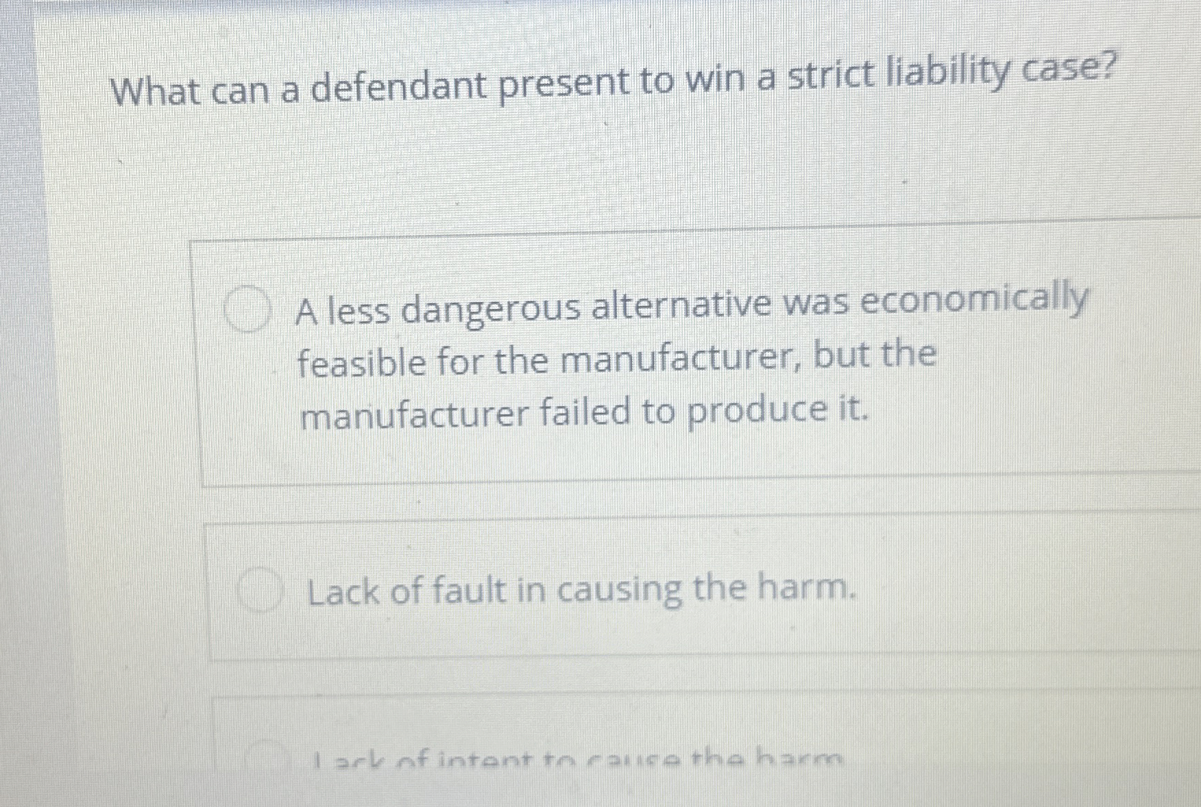  What can a defendant present to win a strict liability case?
