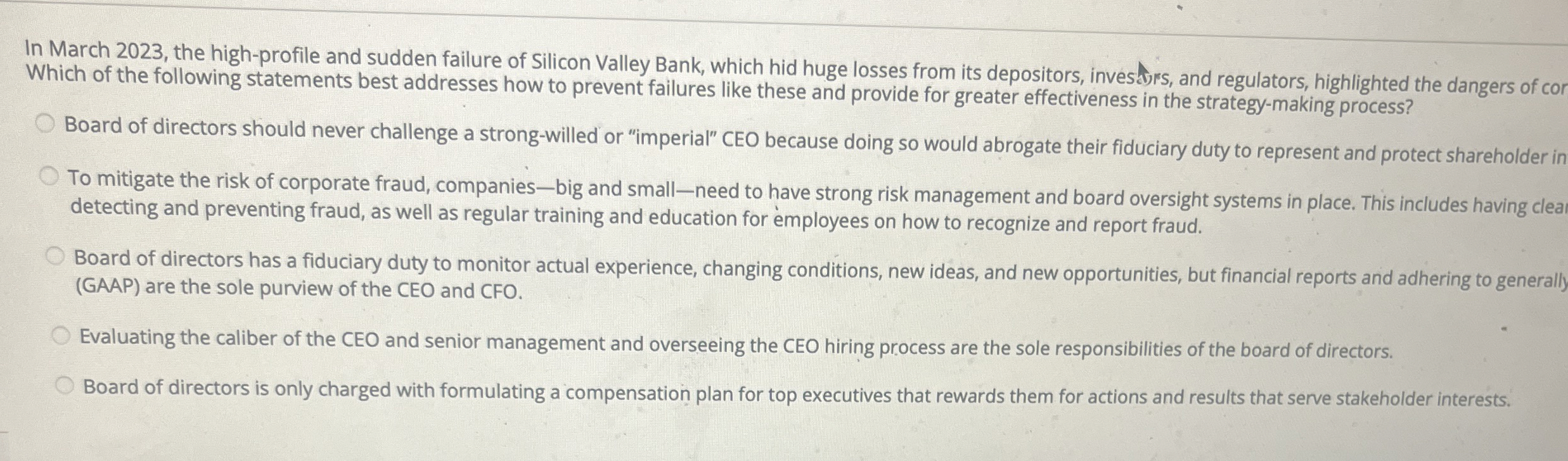  In March 2023, the high-profile and sudden failure of Silicon Valley