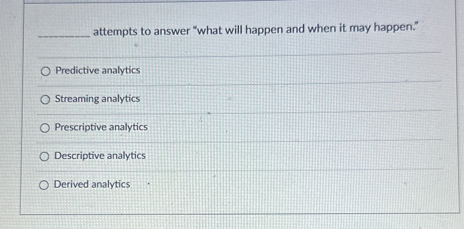  attempts to answer "what will happen and when it may happen."