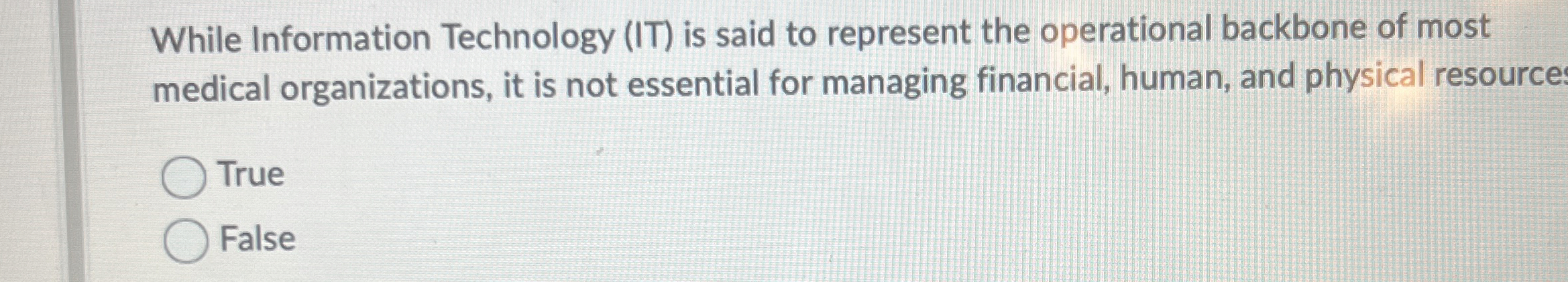  While Information Technology (IT) is said to represent the operational backbone