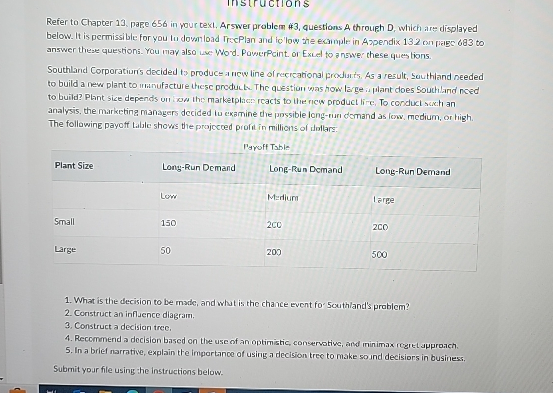  Refer to Chapter 13, page 656 in your text. Answer problem