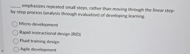  q, emphasizes repeated small steps, rather than moving through the linear