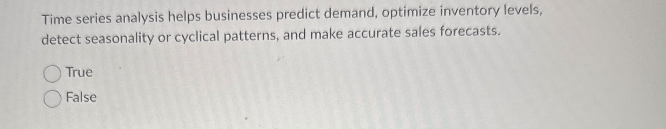  Time series analysis helps businesses predict demand, optimize inventory levels, detect