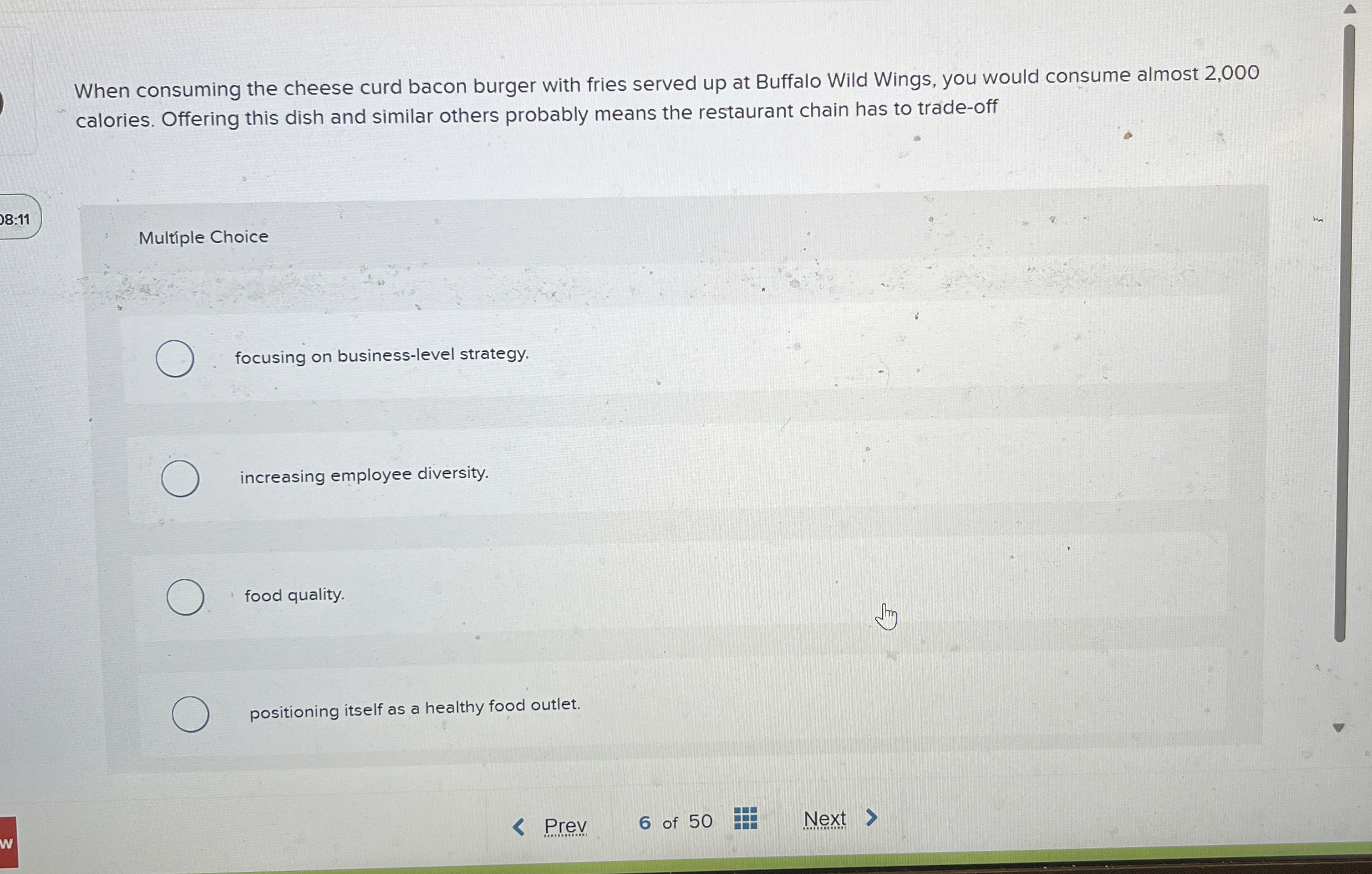  When consuming the cheese curd bacon burger with fries served up