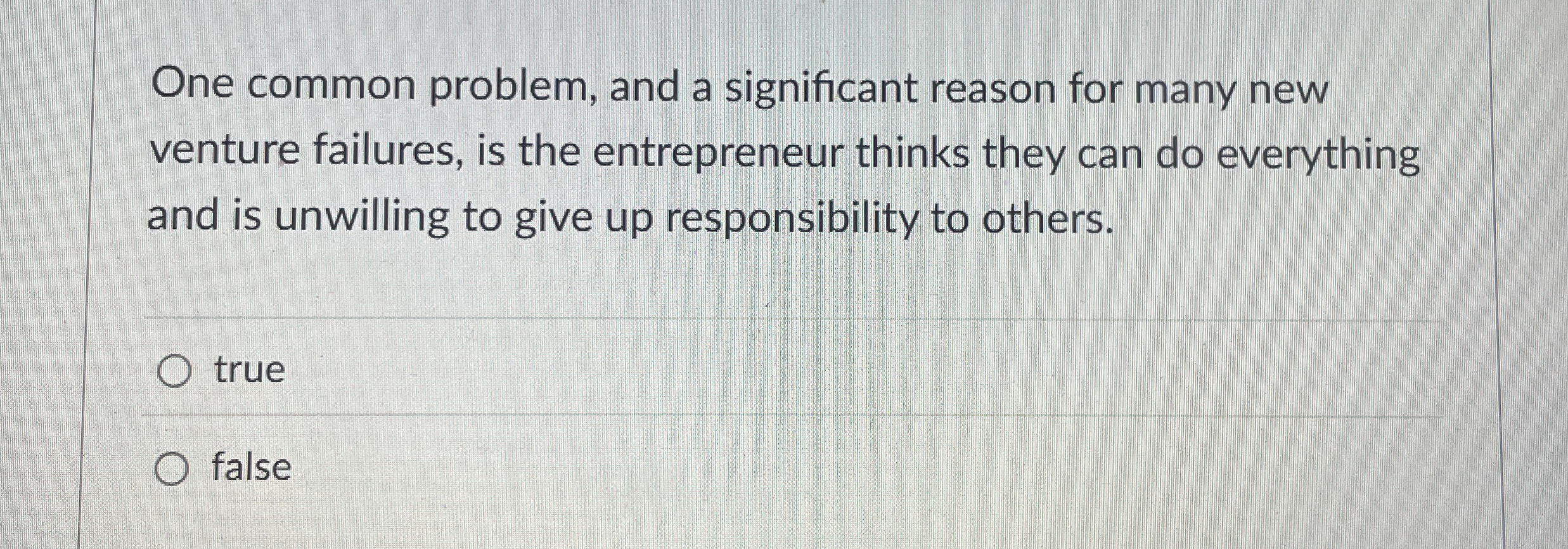  One common problem, and a significant reason for many new venture