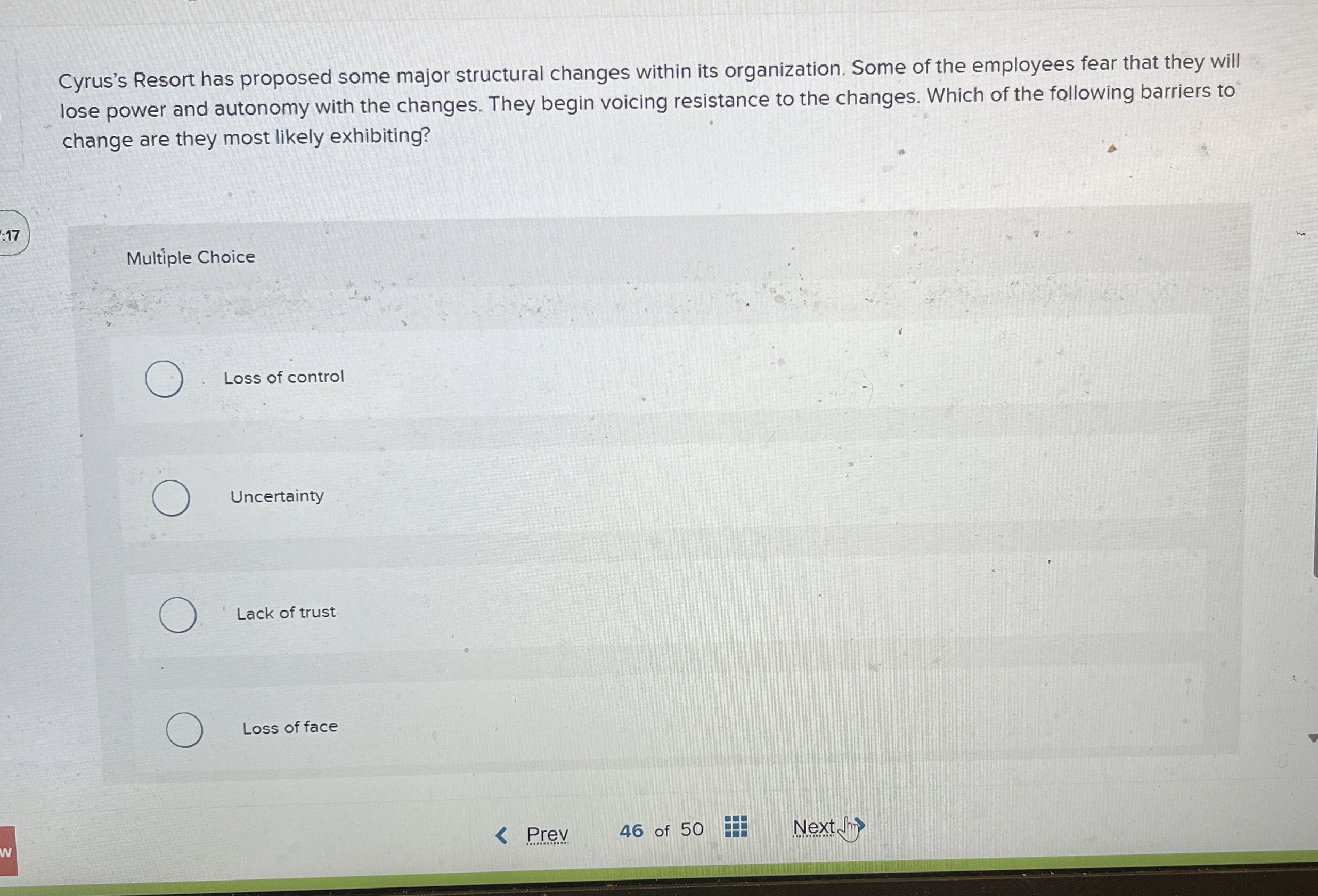  Cyrus's Resort has proposed some major structural changes within its organization.
