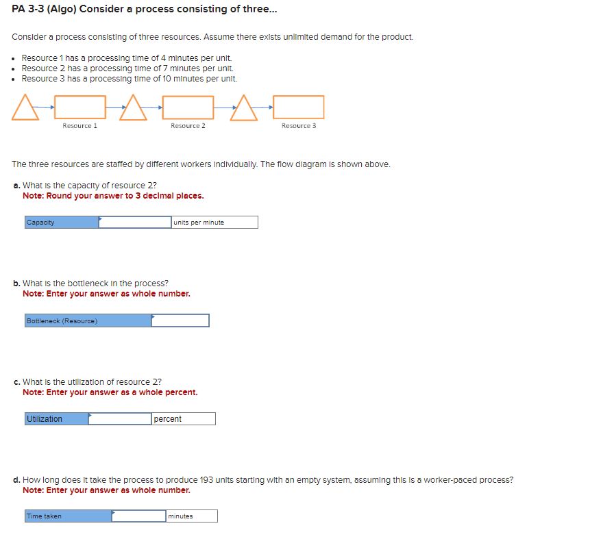  PA 3-3(Algo) Consider a process consisting of three... Consider a process