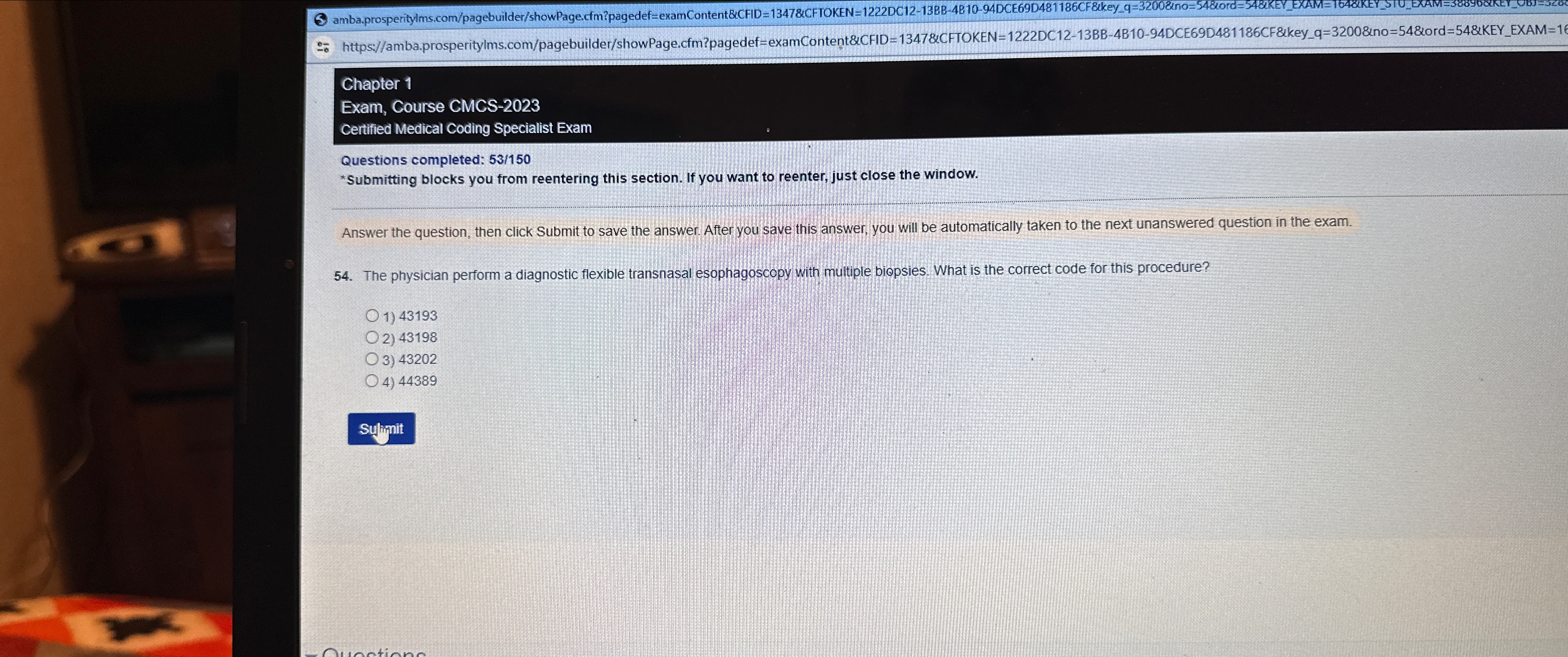  Chapter 1 Exam, Course CMCS-2023 Certified Medical Coding Specialist Exam Questions