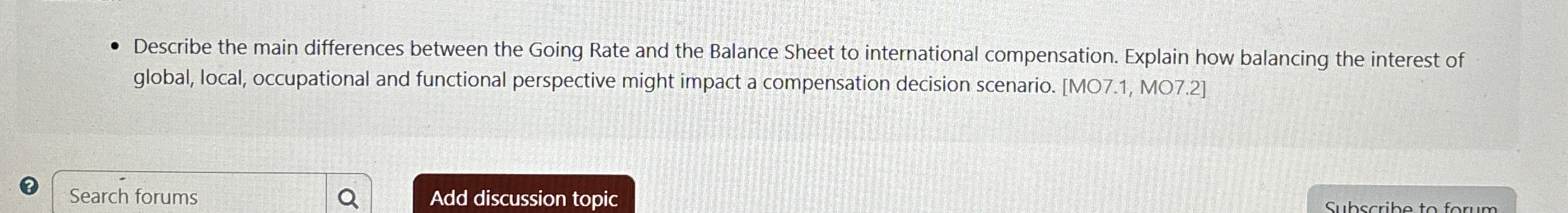  Describe the main differences between the Going Rate and the Balance
