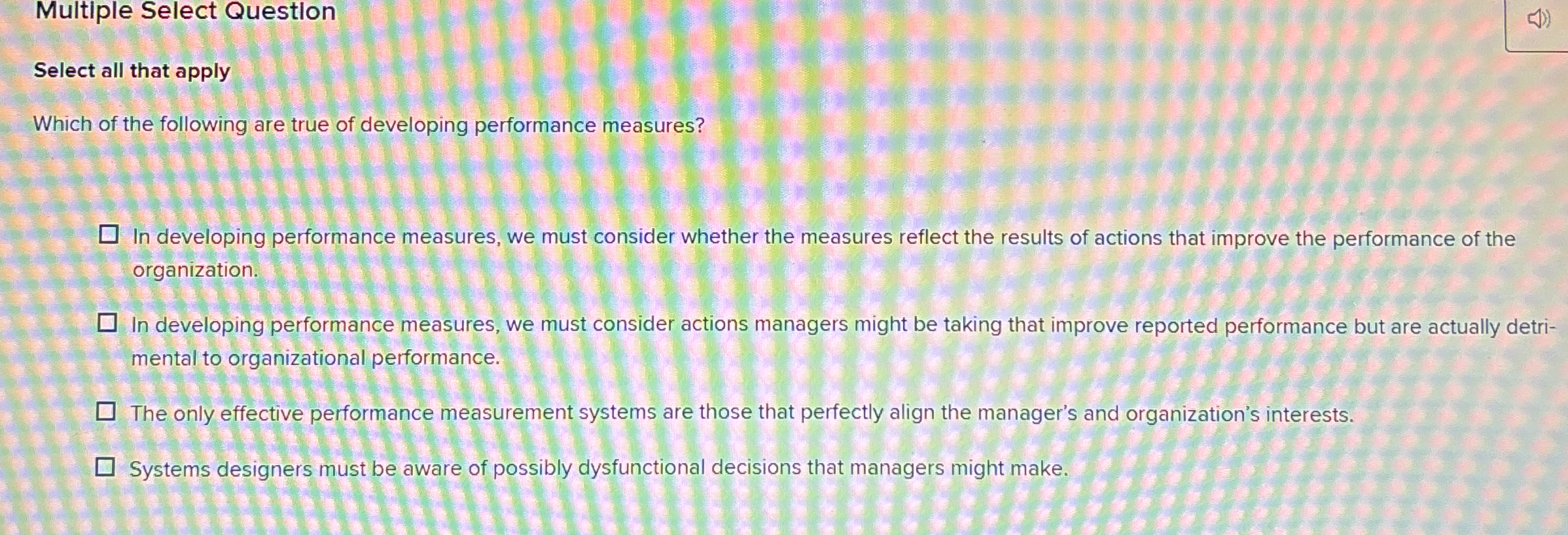  Multiple Select Question Select all that apply Which of the following