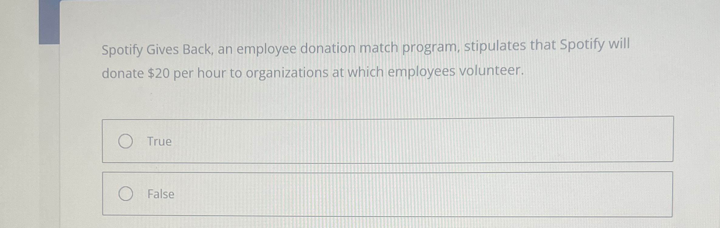  Spotify Gives Back, an employee donation match program, stipulates that Spotify
