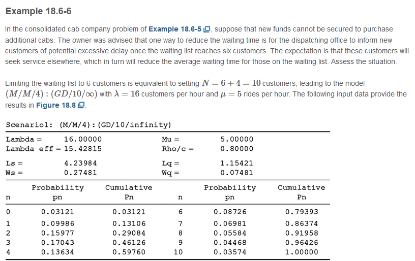  18-96. In Example 18.6-8 , define and compute the productivity of