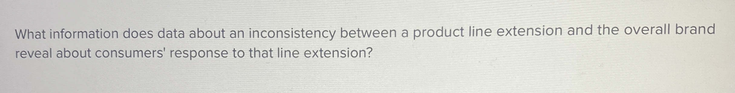  What information does data about an inconsistency between a product line