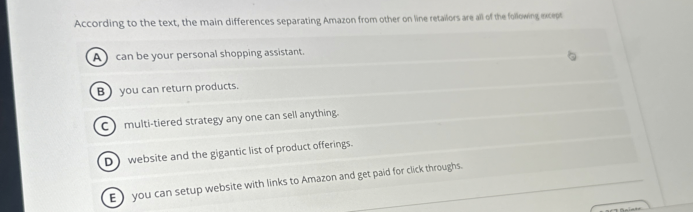  According to the text, the main differences separating Amazon from other