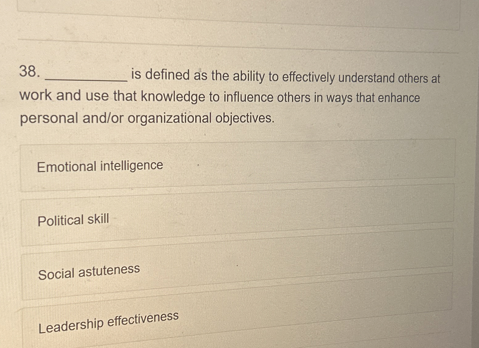  q, is defined as the ability to effectively understand others at